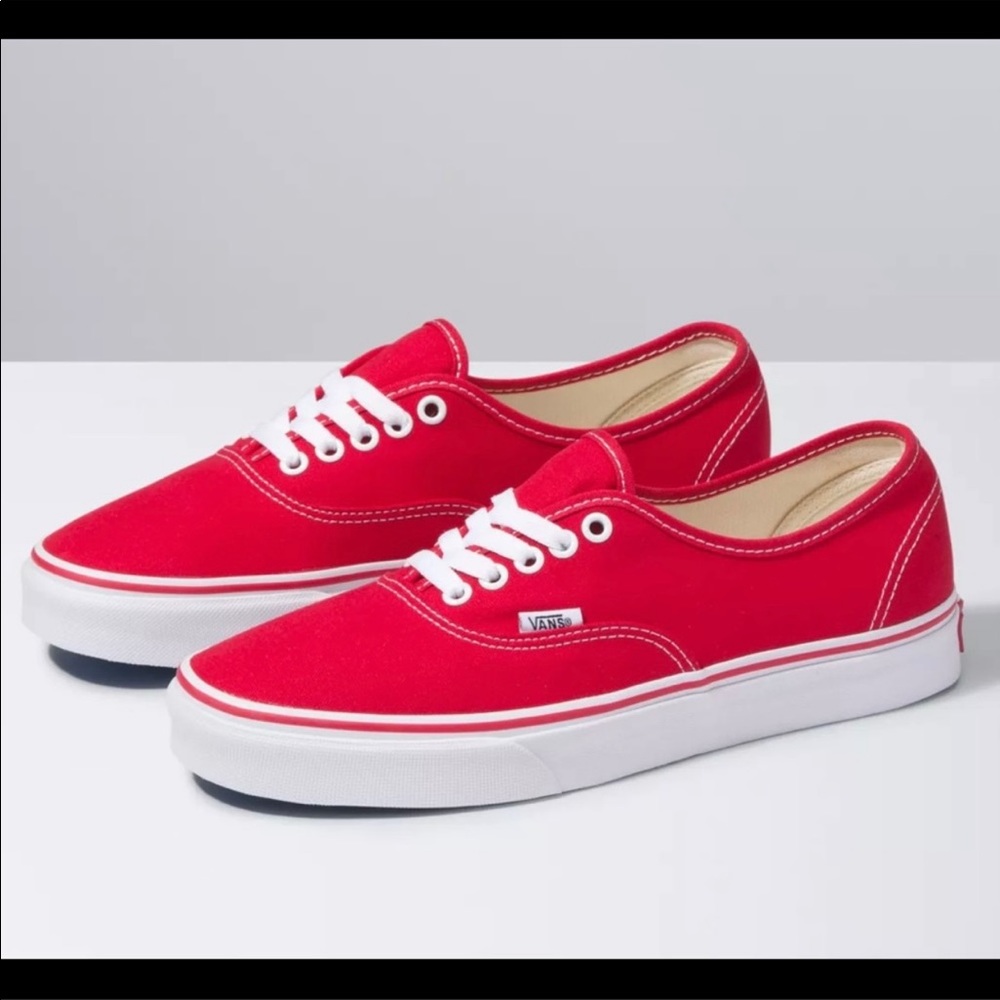 Authentic red vans